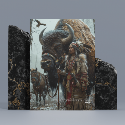 Winter's Guardian: A Native American Canvas