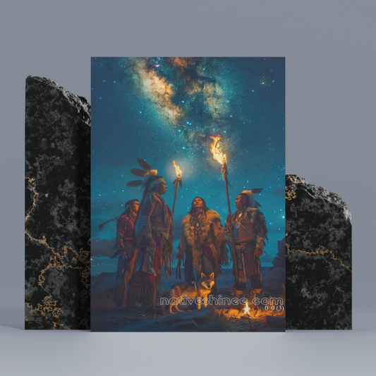 Guardians of the Night Sky Native American Canvas