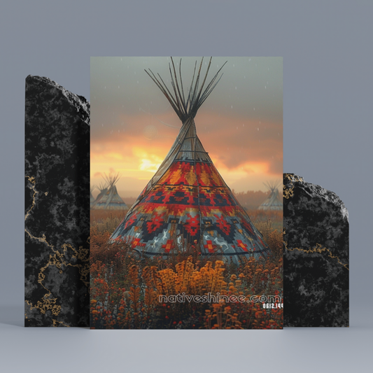 Embers of the Past Native American Canvas