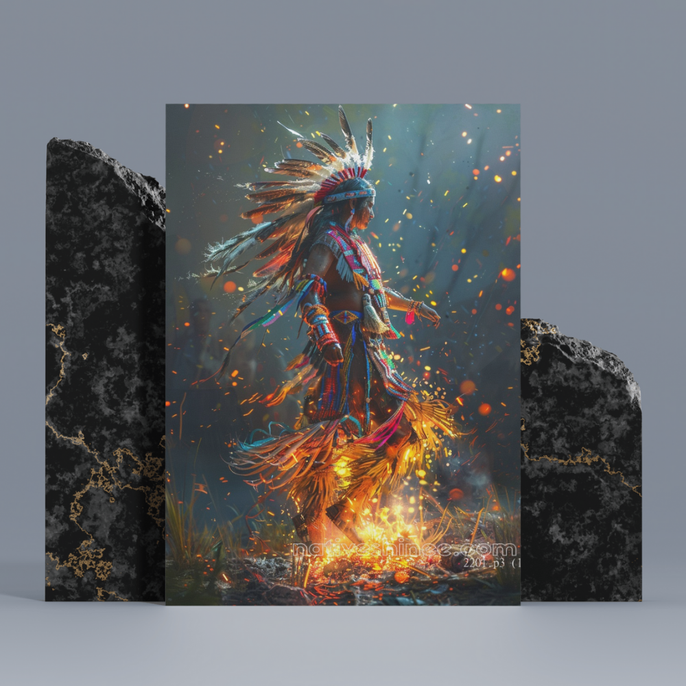 Dancer of the Flame Native American Canvas