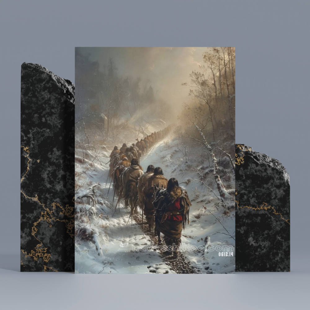 Winter Journey Native American Canvas