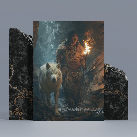 In The Darkness Native American Canvas