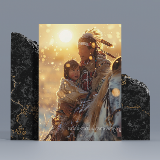 Legacy of the Land: A Father’s Love Native American Canvas