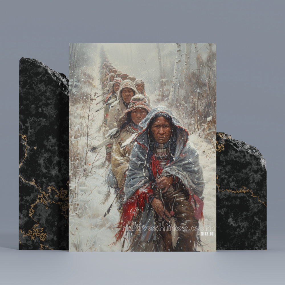 Trail of Perseverance Native American Canvas