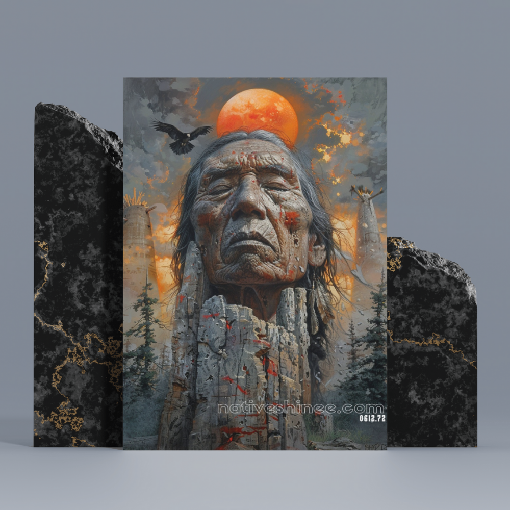 Guardian of the Plains - Native American Canvas