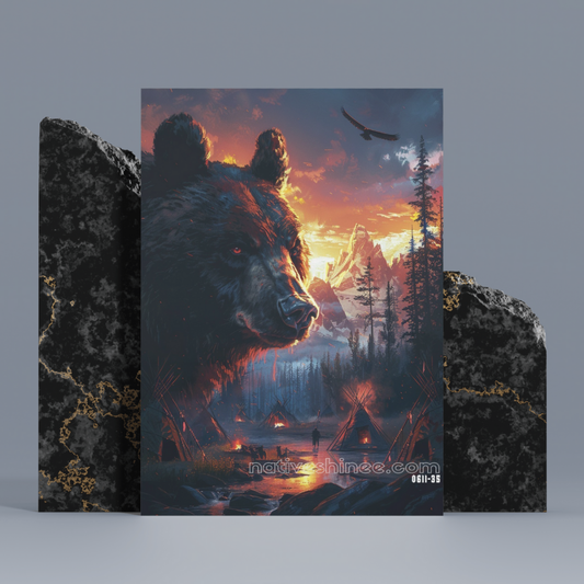 The Bear Native American Canvas