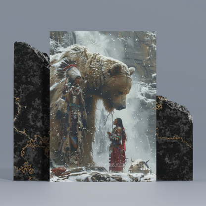 Winter Guardians Native American Canvas