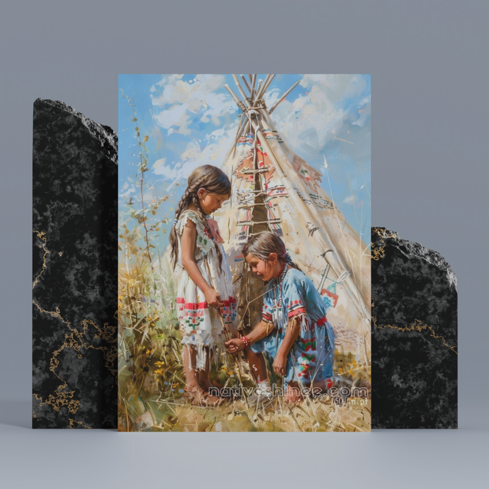 Children of the Earth Native American Canvas
