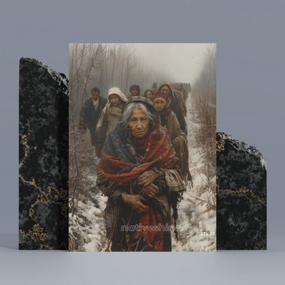 The Long Winter Trail Native American Canvas