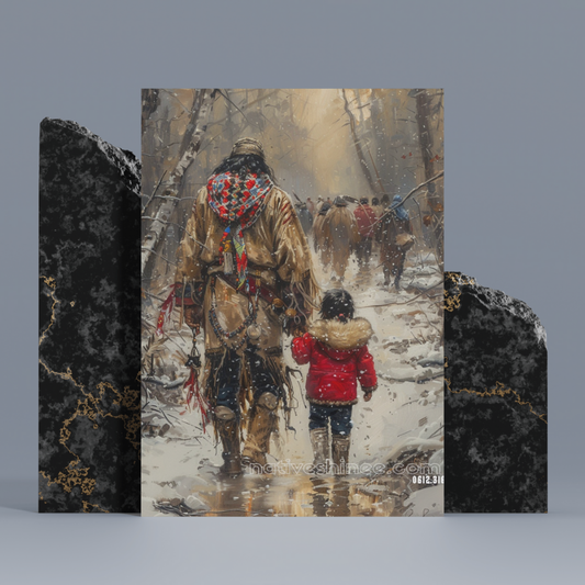 The Protector's Journey Native American Canvas