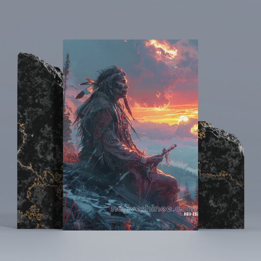 The sun whispers  Native American Canvas