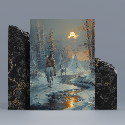 Moonlit Return - Native American Canvas