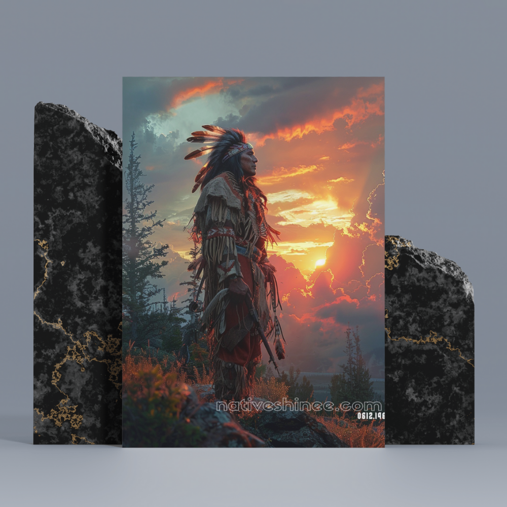 Warrior of the Dawn Native American Canvas