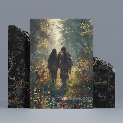 Walking Together Native American Canvas