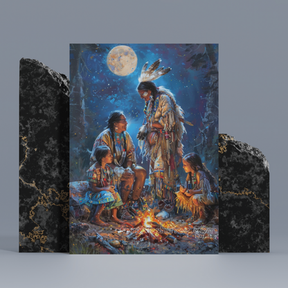 Family Circle Native American Canvas