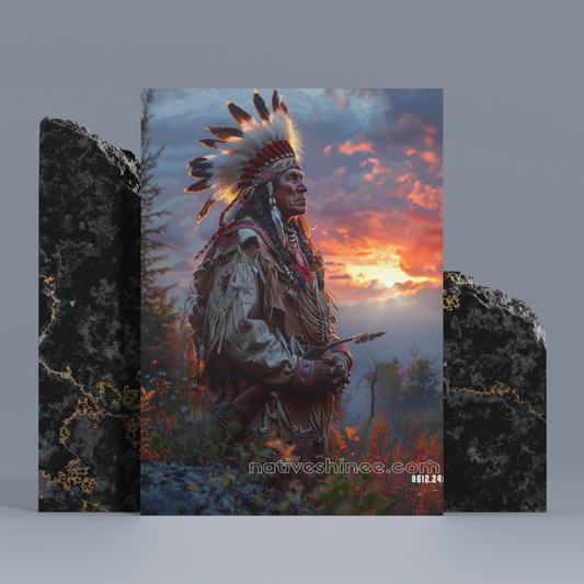 The Watchful Chief Native American Canvas