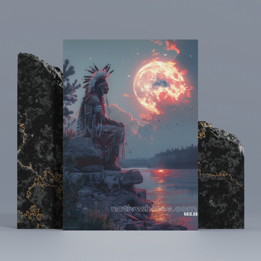 Moon’s Light Native American Canvas