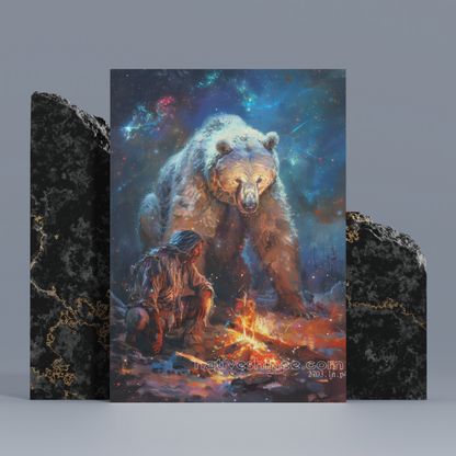 Celestial Bear Native American Canvas