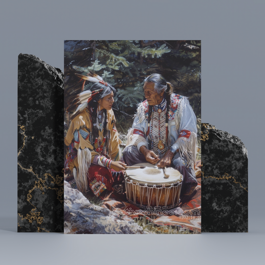 The Drums Native American Canvas