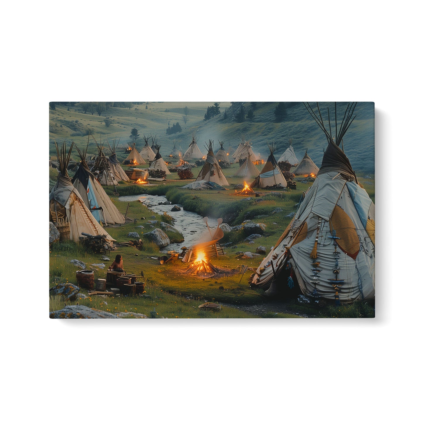 Spirit of Land Native American Nature Canvas