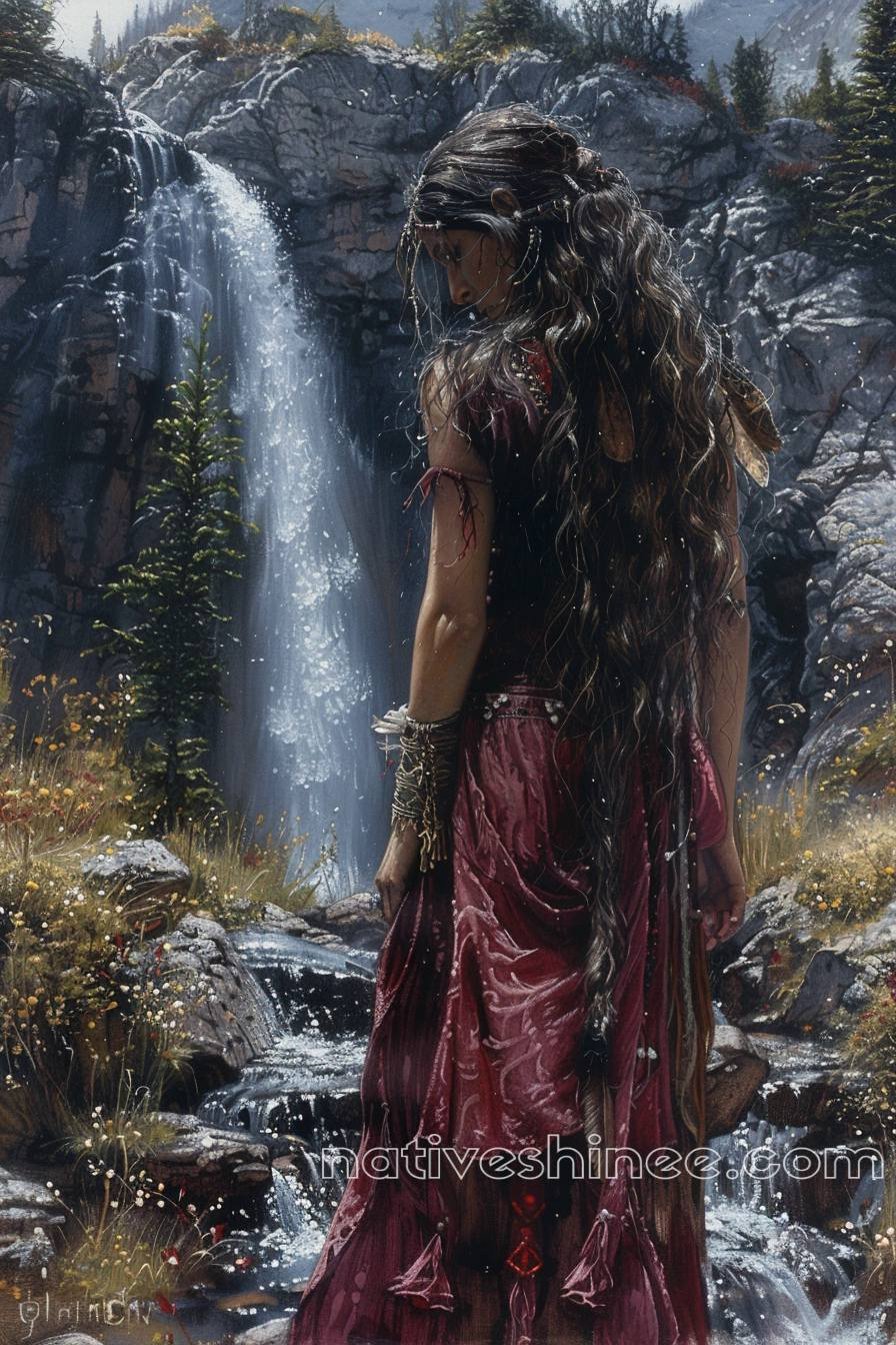 Guardian of the Falls Native American Canvas