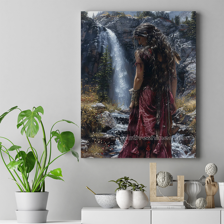 Guardian of the Falls Native American Canvas