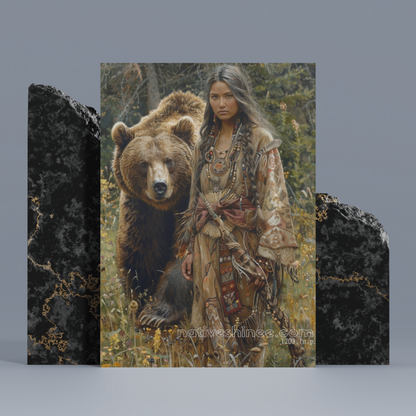 Bear Guardian Native American Canvas