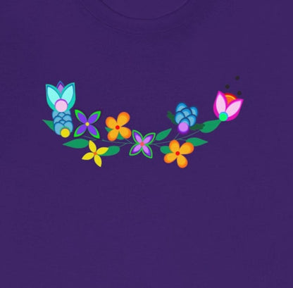 Native Wildflower Bouquet Top, Métis Cree Saulteaux Northwestern First Nation tee shirt