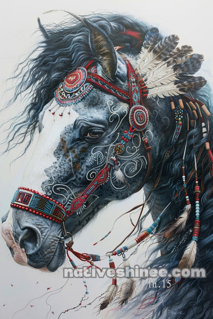 Majestic Tribal Horse Canvas