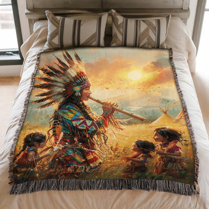 Forest Ritual Woven Blanket