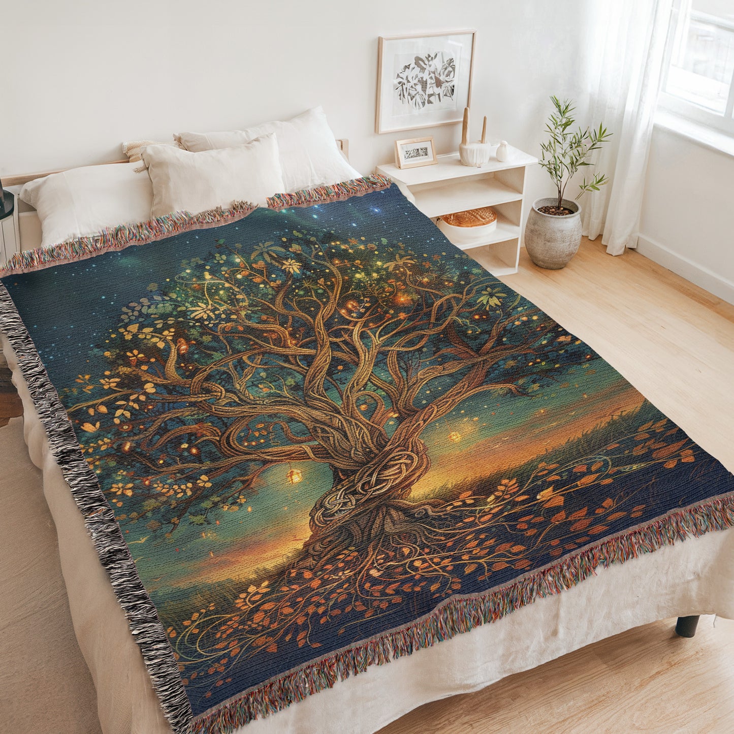 Tree of Life Woven Blanket