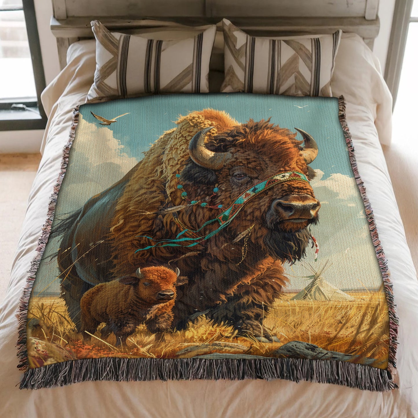 Buffalo Stream Woven Blanket