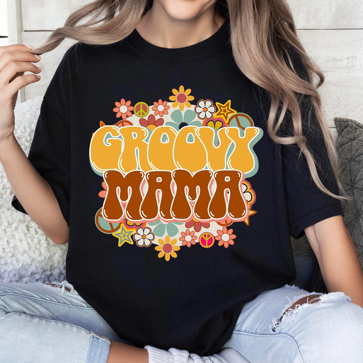 Groovy Momma Floral Tshirt