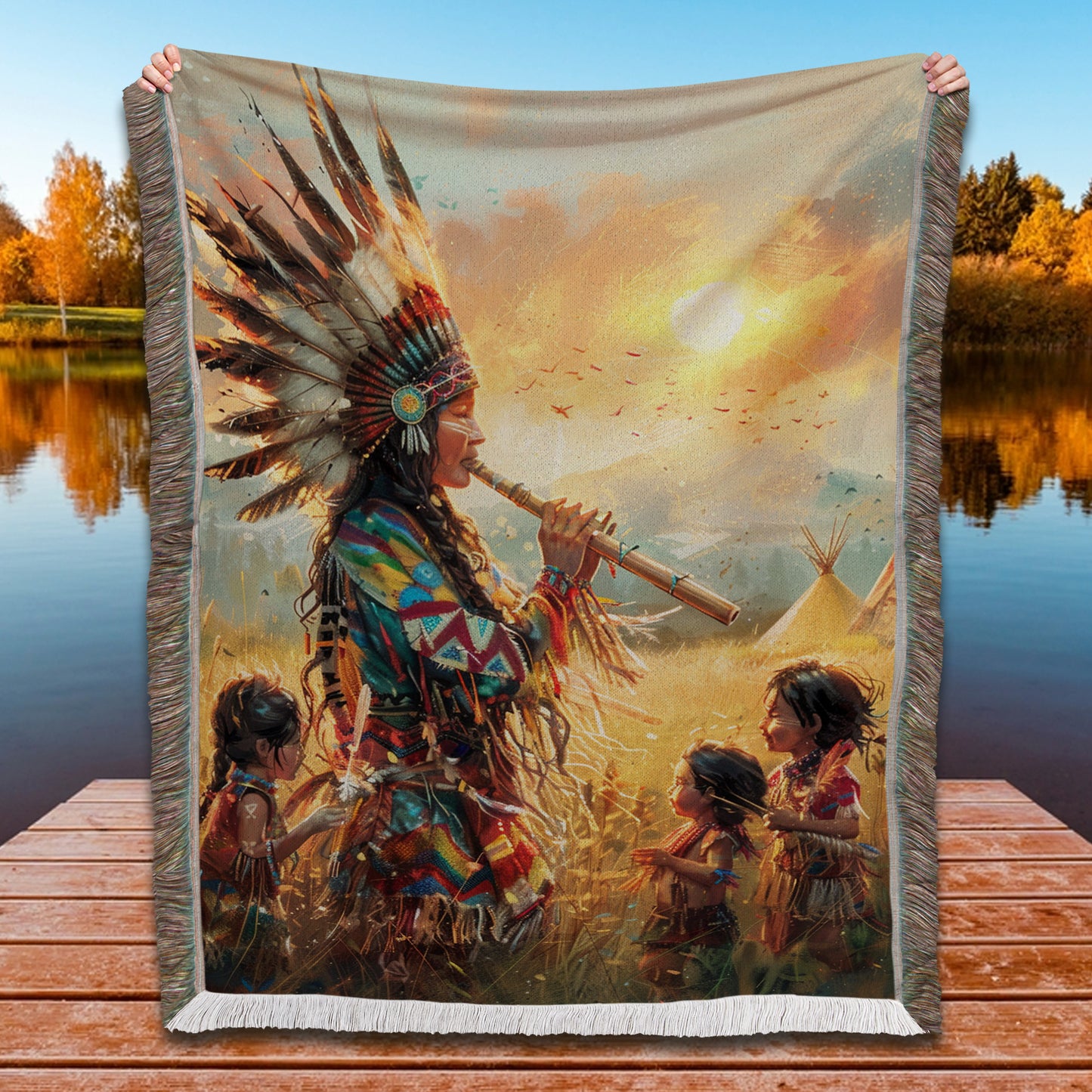 Forest Ritual Woven Blanket