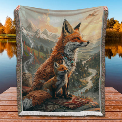 Tree of Life Buffalo Woven Blanket