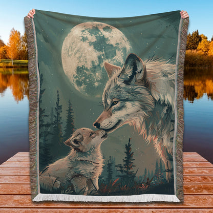 Walmart Fox Print Throw Blanket Moonlit Wolves Woven Blanket