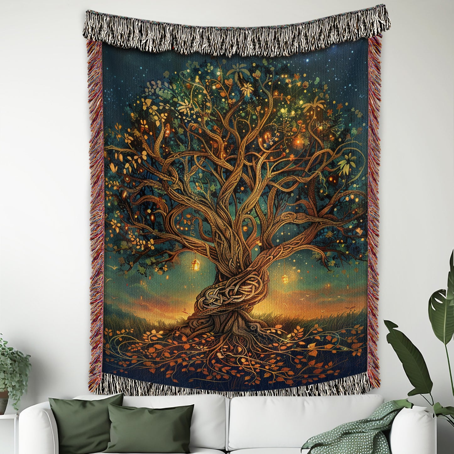 Tree of Life Woven Blanket