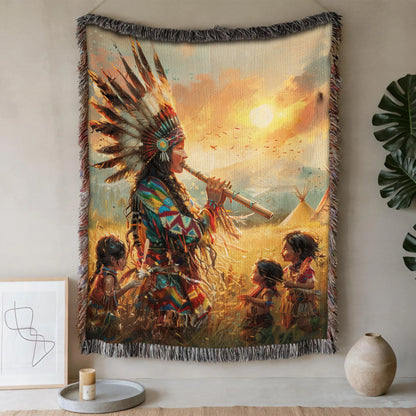 Forest Ritual Woven Blanket