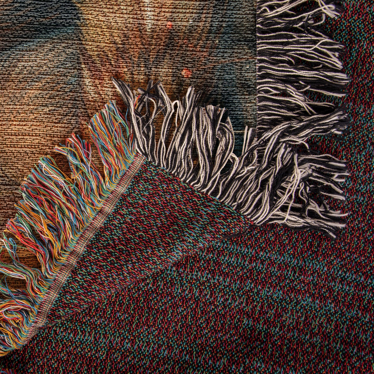 Sunset Fox Lake Woven Blanket