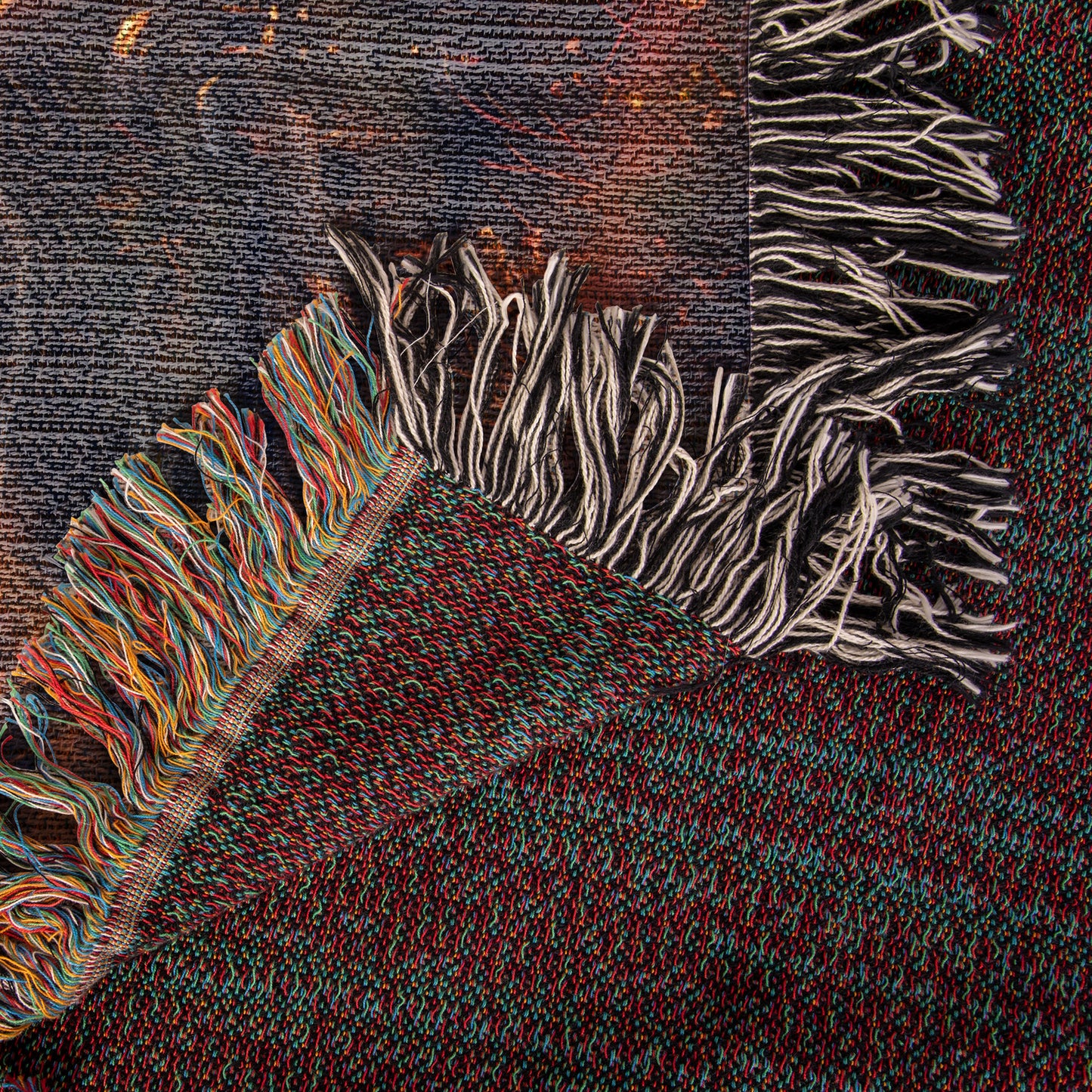 Sunset Buffalo Woven Blanket