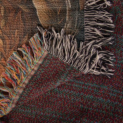 Beaded Fox Haven Woven Blanket