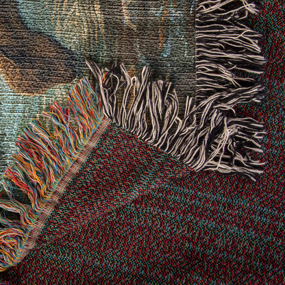 Beaded Buffalo Meadow Woven Blanket