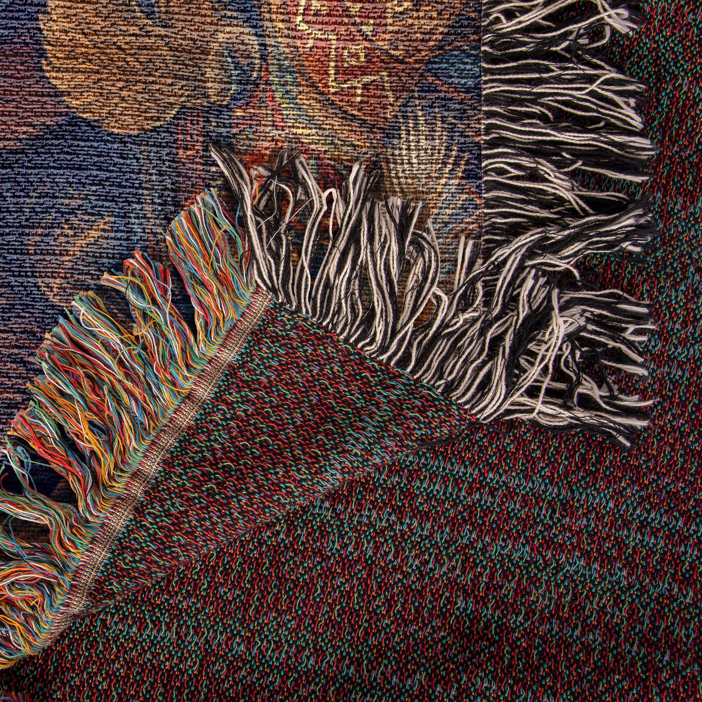 Moonlit Buffalo Woven Blanket