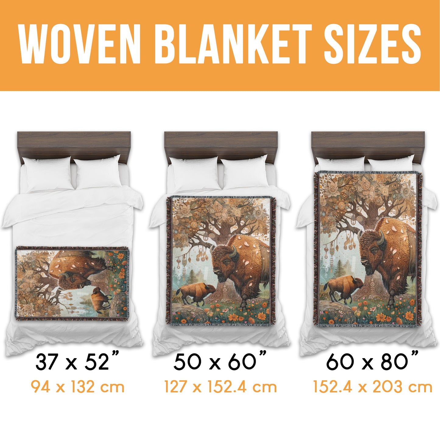 Meadow Buffalo Woven Blanket