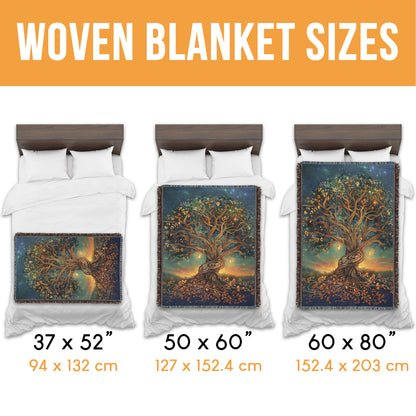 Tree of Life Woven Blanket