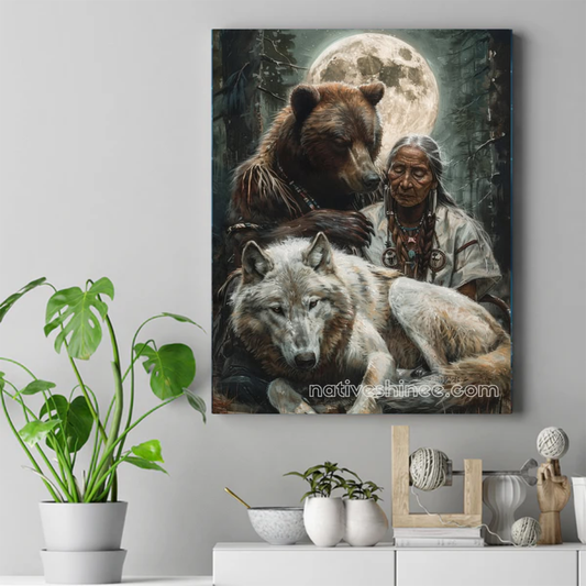 Moonlit Kinship Canvas