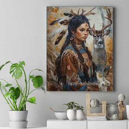 Quiet Antlers Steady Eyes Canvas