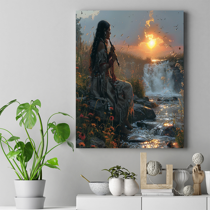 Sunset Symphony of Nature Native American Canvas