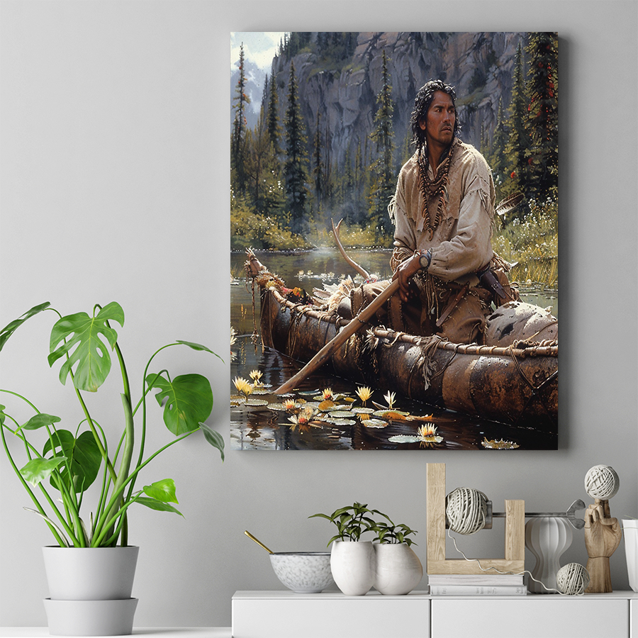 Nature's Embrace on the Water Native American Canvas