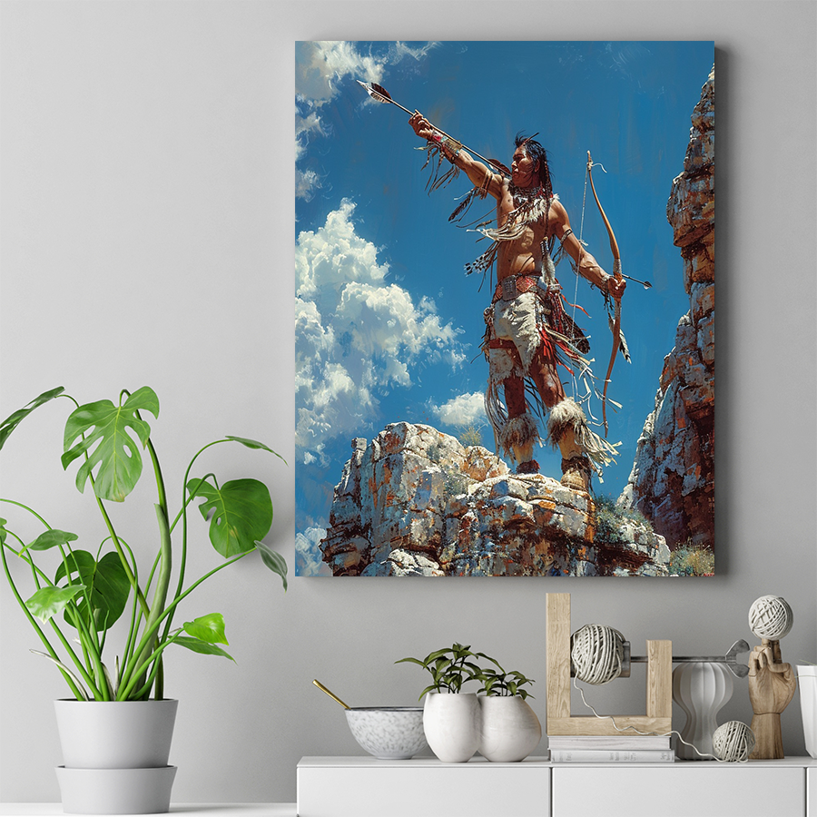 A Native Warrior's Ambition Native American Canvas